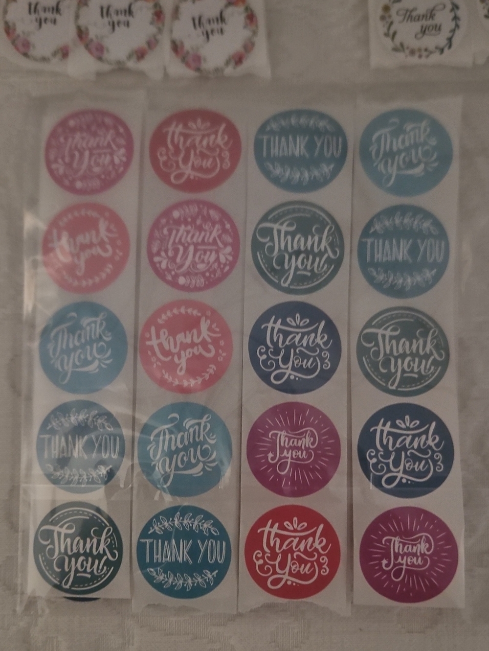 Thank You Assorted Round Sticker Seals - Multi-Color - Picture 2 of 4